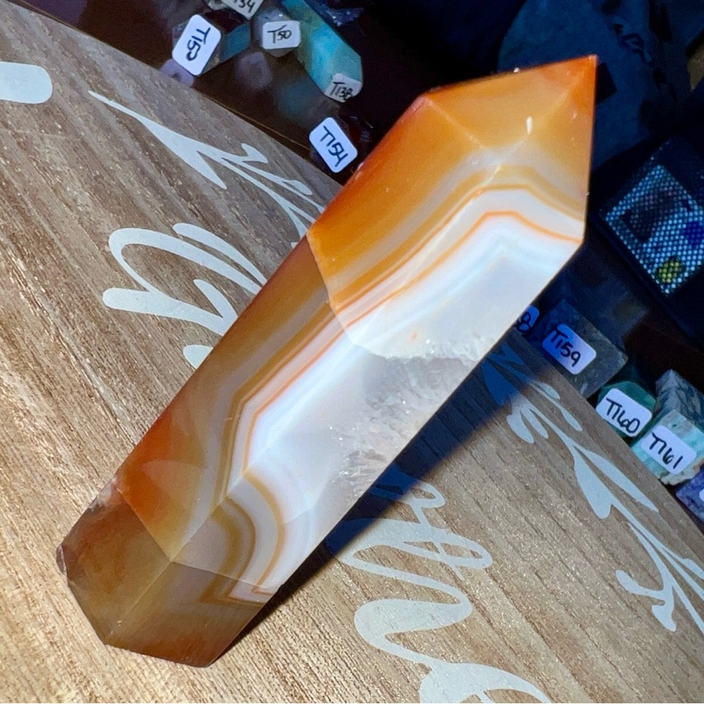 Carnelian Agate Crystal Tower (T153)